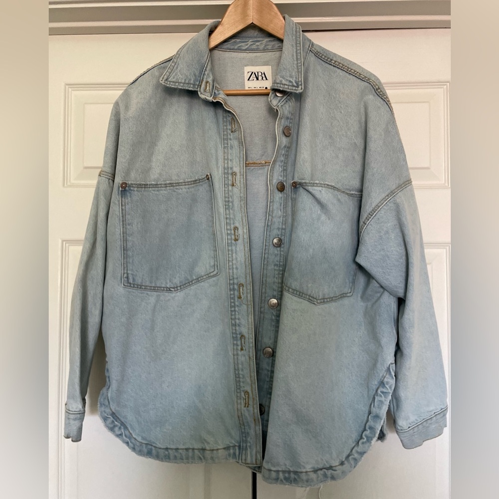 Zara Oversized shirt style Denim Jacket